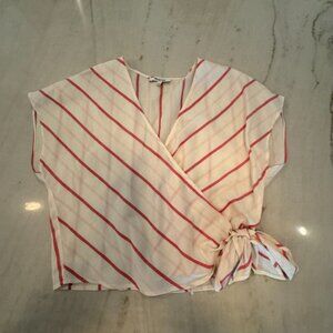 Madewell Sash-Tie Wrap Top in Montpellier Stripe *EXCELLENT CONDITION*